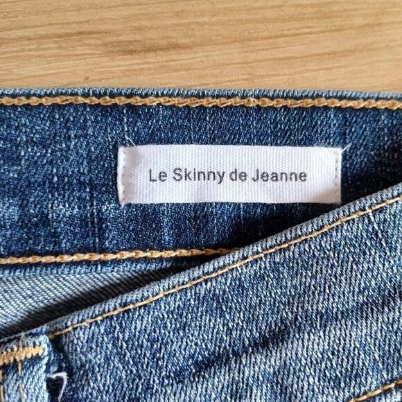 FRAME Le Skinny de Jeanne Mid-Rise Skinny Jeans Indigo Wash Size 26W - Picture 12 of 14